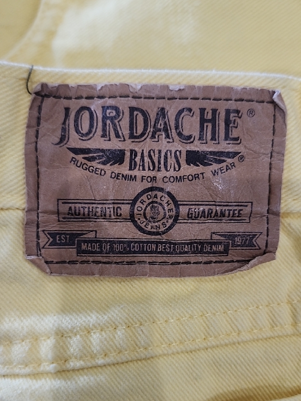 Jordache Vintage Lemon Yellow High Rise 80s 90s Straight Jeans Indie Colorful 8 - Picture 2 of 9